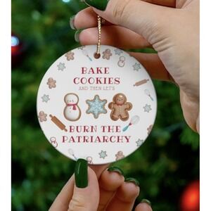 Womens Rights Christmas Ornament Feminist‎ Burn The Patriarchy Holiday Gift 2024